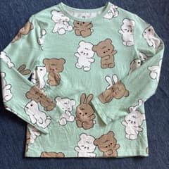 H&M キッズ 長袖カットソー くま うさぎ柄