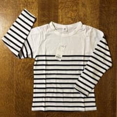 【新品】devirock デビロック ボーダー 長袖Tシャツ ホワイト140のサムネイル