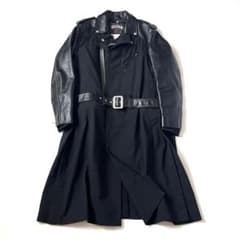 美品】sacai x Schott レザー ロングコート 切替 ワンスター - メルカリ