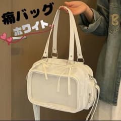 痛バッグ 小さめ 痛バ ミニ 推し活 ホワイト ショルダーバック 白のサムネイル
