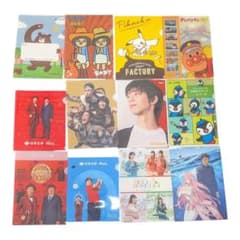クリアファイル 12枚セット まとめ売り (アンパンマン・羽生結弦など)のサムネイル