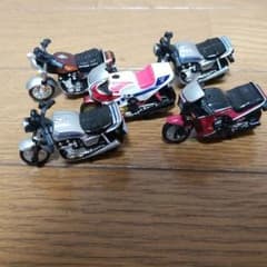 ミニカー　バイク　5つセットのサムネイル