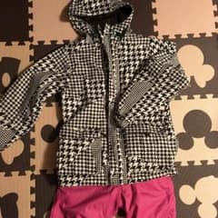 千鳥柄 ピンク スノボ ウェア レディースのサムネイル