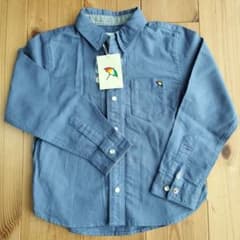 【新品】アーノルドパーマー キッズ シャツ 105 長袖 ブルー タグ付きのサムネイル