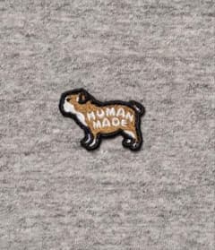 HUMAN MADE Tシャツ ブルドッグ 刺繍グレーL - メルカリ