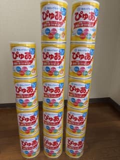 【値下げ！】ミルク空き缶　ぴゅあ 14缶セット　ふた付き 洗浄＋乾燥済みのサムネイル