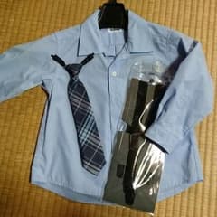 キッズ ネクタイ ワイシャツ サスペンダーセットのサムネイル