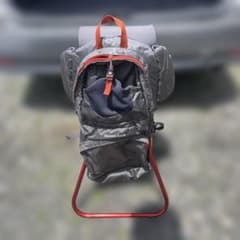Montbell Baby Carrier, Gray/Red, Hiking Backpack for Children