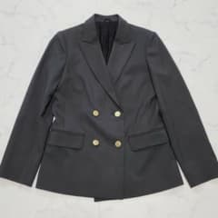 美品☆アナイ ウールツイルストレッチダブルジャケット 金ボタン 38