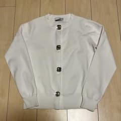 【美品】JENNE ホワイト カーディガン 長袖　Sのサムネイル