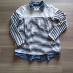 襟付き 重ね着風 マタニティTシャツのサムネイル