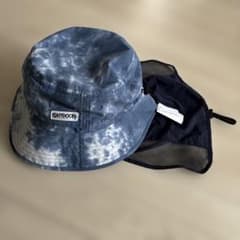 【未使用】アウトドア ハット帽子 ダイダイ柄