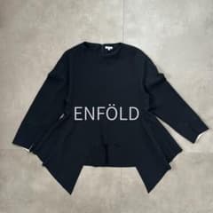 美品】ENFOLD ダブルクロス ペプラムプルオーバー 黒 38 変形 - メルカリ