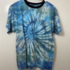 【新品手染め】タイダイ Tシャツ ブルー系 クルーネックのサムネイル
