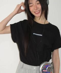 ronron CAT SONG PLAYER BASIC 半袖 Tシャツ 黒