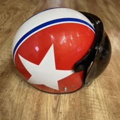 スターデザイン バイクヘルメット レッド ホワイトのサムネイル