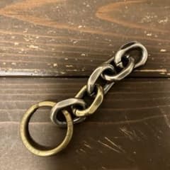 ブラス製　キーチェーン　1950年代復刻二重キーリング付き　新品未使用！ ブラス製 コンビチェーン 1950年代復刻二重キーリング付き 新品未使用