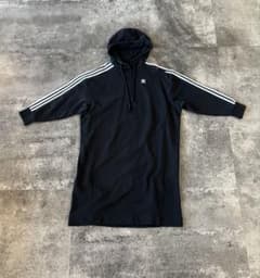 adidas ブラック フード付きパーカー パーカーワンピースLのサムネイル