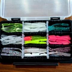 クリアブルー アジングワームセット 収納ケース付き - メルカリ