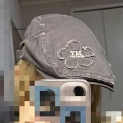 ハンチング帽子 森ガール グレーのサムネイル