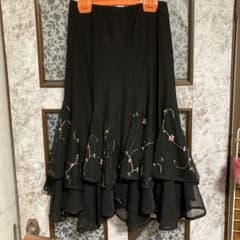 お値下げ　社交ダンス　スカート　Lサイズ 楽天市場】社交ダンス スカート 膝丈 ショート丈 フレア スカート