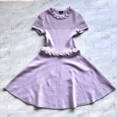 極美品】シャネル カメリア ニットワンピース モヘヤ フランス製 36