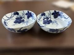 美濃焼 藍古染 葡萄文様 盛り鉢 2個セットのサムネイル