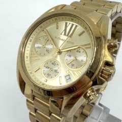 【電池新品の美品】マイケルコースのパーカー！ラインストーン&amp;クロノグラフ☆ MICHAEL KORS - 【電池新品の美品】マイケルコースのパーカー！ライン