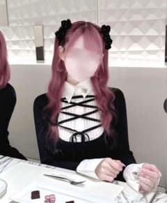 HONEYMEW レースアップドッキングトップス ハニーミュウ ブラック