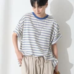 新品AMERICAN HOLIC ボーダーTシャツ アイボリー Lサイズのサムネイル