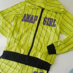 Anap 140-150パーカー&ショーパン　ネオン緑紫のサムネイル