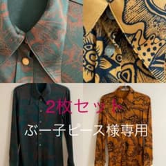 VIVAYOUブラウス　ポリエステル100% ストレッチで着やすい　レトロ柄のサムネイル