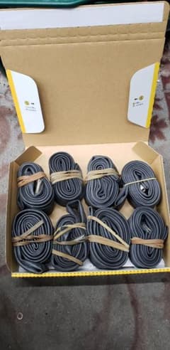 自転車用中古廃チューブ8本トレーニング荷造り家庭菜園等20～２7インチジャンク品のサムネイル