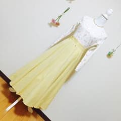 ② ヴィンテージ スカート フレア ロングスカート 美品 イエロー レアのサムネイル