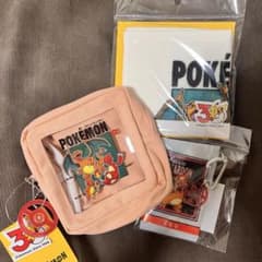 スリコ ポケモン 30周年記念 リザードン ポーチ ミニタオル　PVCポーチのサムネイル