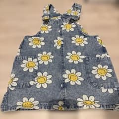 デニムオーバーオールスカート 100cmのサムネイル