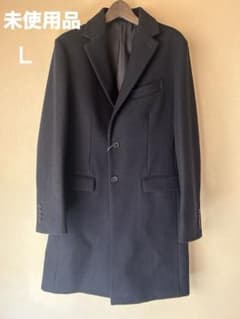 【未使用】COMME CA ISM men'sネイビー チェスターコートのサムネイル