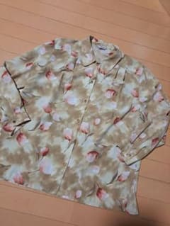 美品ミセス花柄ブラウスM春物トップス婦人服M母の日