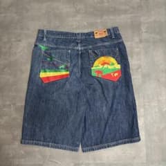 PLATINUM GEAR ラスタ刺繍 極太デニム バギーショーツ W40 - メルカリ