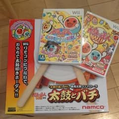 saaa様専用 Wii 太鼓の達人 太鼓バチ2セット ソフトつきのサムネイル