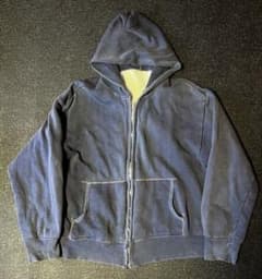 50's 60's ダブルフェイス片爪zip BEST ナス紺　フェード 50s ダブルフェイスzipパーカー BEST片爪zip ナス紺 フェード - メルカリ