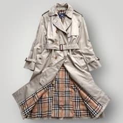 美品 着丈114 バーバリー ベルト付 トレンチコート ノバチェック