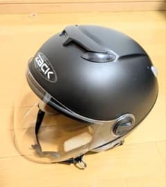 ZACK ジェットヘルメット マットブラックインナーバイザー付きのサムネイル