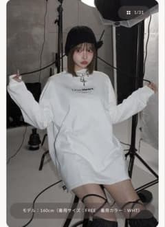 Darich ハートモチーフロングTシャツ ホワイトのサムネイル
