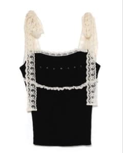 andmary Lil lace knit tops blackのサムネイル