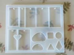 レジン用シリコンモールド アクセサリーパーツ 2枚セットのサムネイル