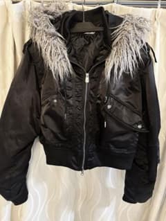Rozen kreuz CROPPED 2WAY FUR HOOD MA-1 - メルカリ