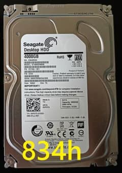 使用時間 834時間】Seagate 4TB HDD - メルカリ