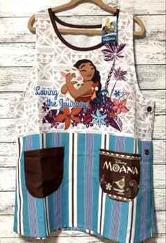 新品 モアナ エプロン M〜L ディズニー　モアナと伝説の海