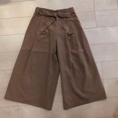ウエストリボン ワイドパンツ 秋冬
